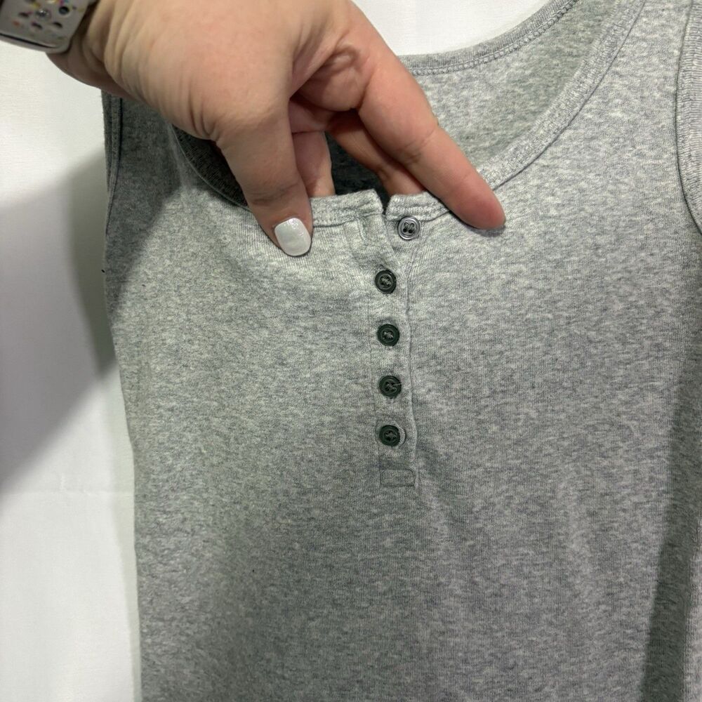 GAP Womens XS Top Bundle Short Sleeve Light Blue White Stripe + Gray Tank Henley - Picture 13 of 16